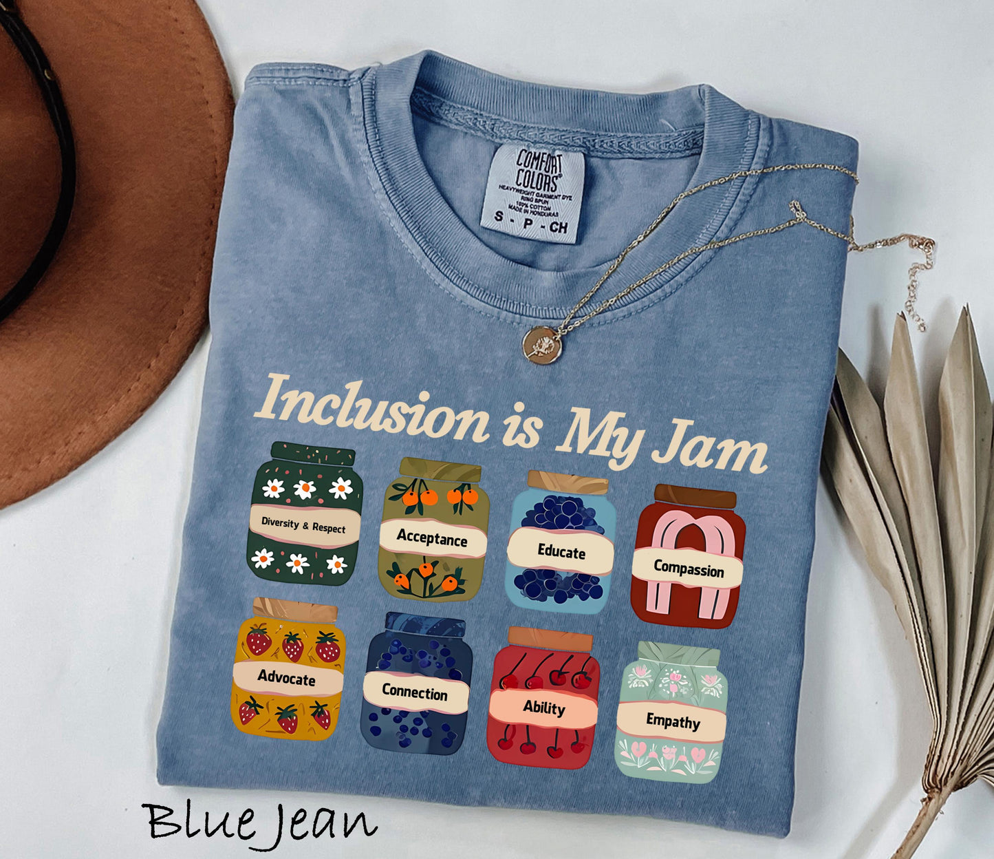 Comfort Colors® 1717 Unisex Garment-Dyed T-shirt, Inclusion Is My Jam, Autism Awareness Gift, SwiftPOD Tee for Teachers & Neurodiversity Advocates