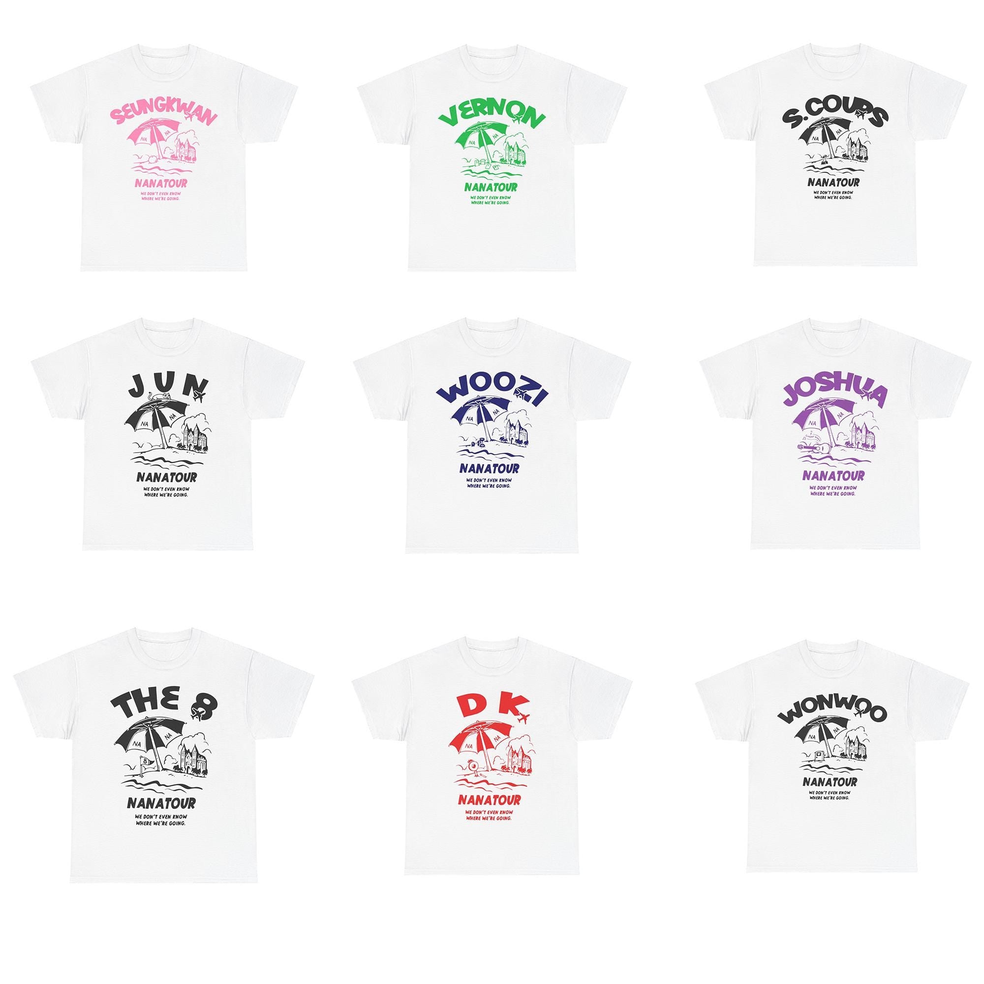 Seventeen Nana Tour T-shirt Gildan 5000 Unisex Heavy Cotton Tee, Perfect Kpop Gift, Printify Choice, Ideal for Fans and Aesthetic Outfits