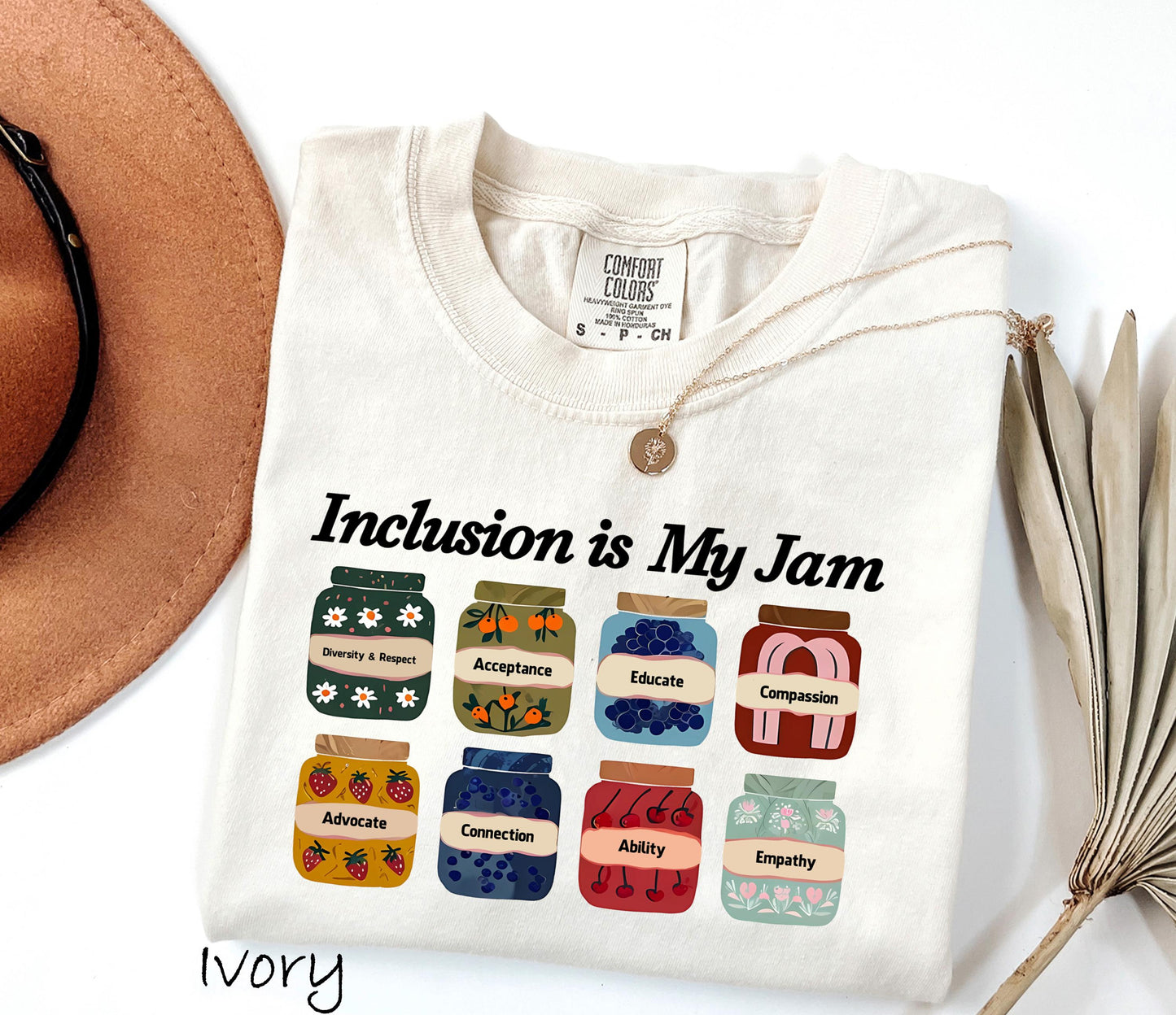 Comfort Colors® 1717 Unisex Garment-Dyed T-shirt, Inclusion Is My Jam, Autism Awareness Gift, SwiftPOD Tee for Teachers & Neurodiversity Advocates