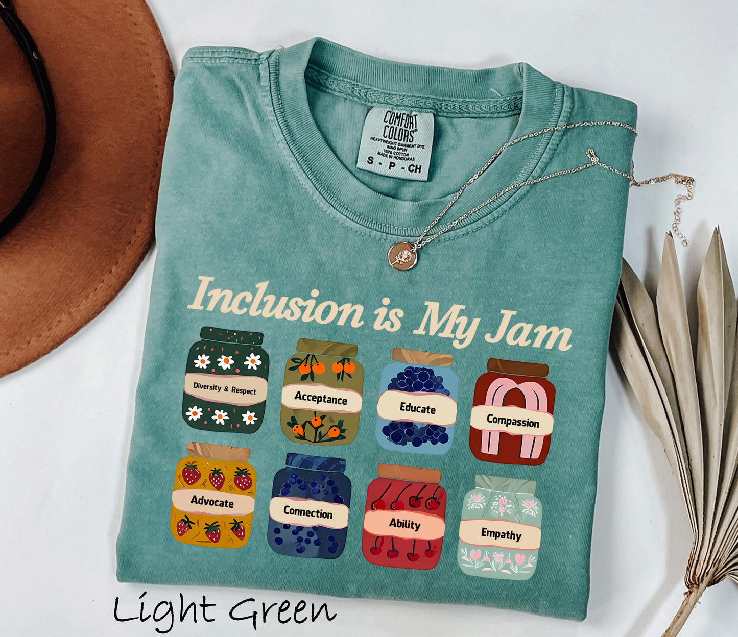 Comfort Colors® 1717 Unisex Garment-Dyed T-shirt, Inclusion Is My Jam, Autism Awareness Gift, SwiftPOD Tee for Teachers & Neurodiversity Advocates