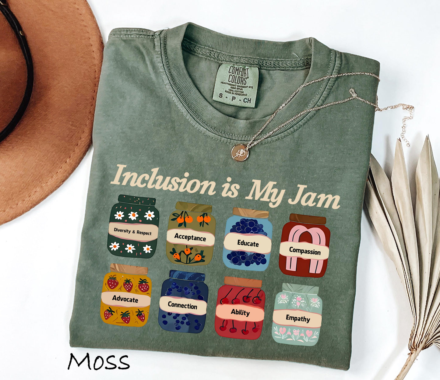 Comfort Colors® 1717 Unisex Garment-Dyed T-shirt, Inclusion Is My Jam, Autism Awareness Gift, SwiftPOD Tee for Teachers & Neurodiversity Advocates