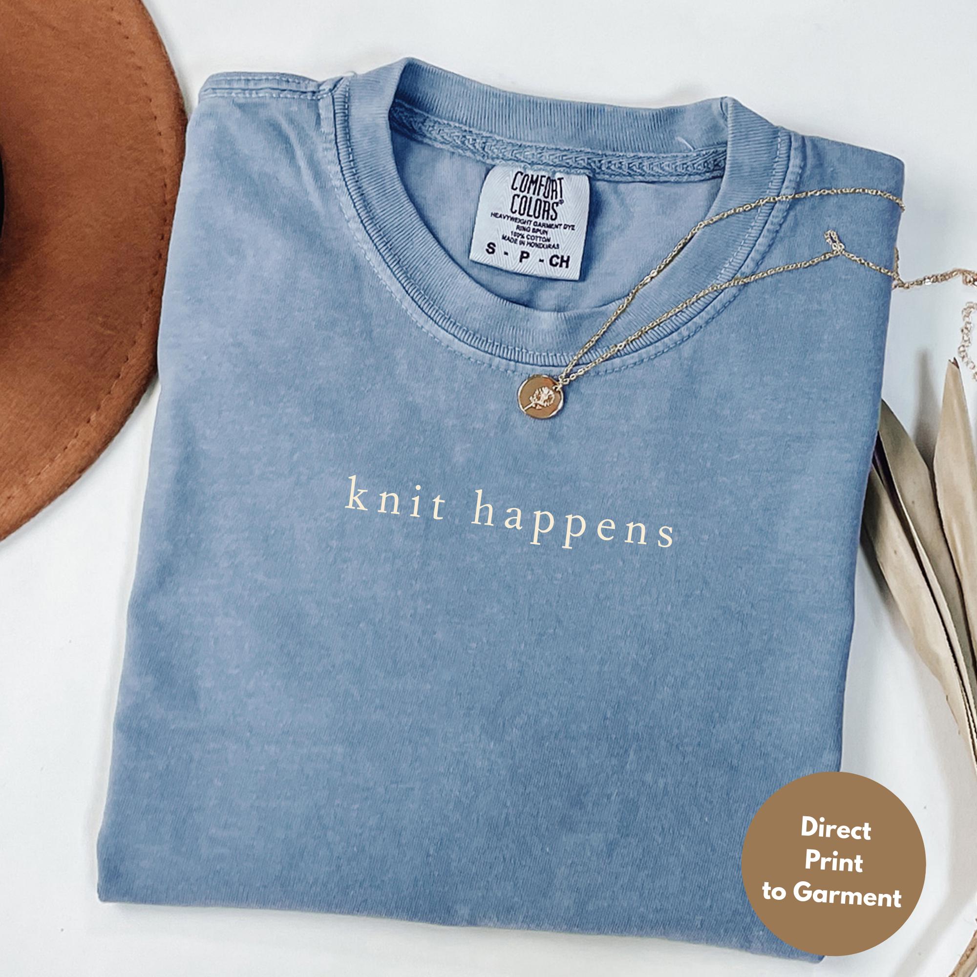 Comfort Colors® 1717 Unisex Garment-Dyed T-shirt - Funny Knitting Shirt, Gift for Knitters, Humor Tee for Knitting Club, Perfect for Craft Lovers