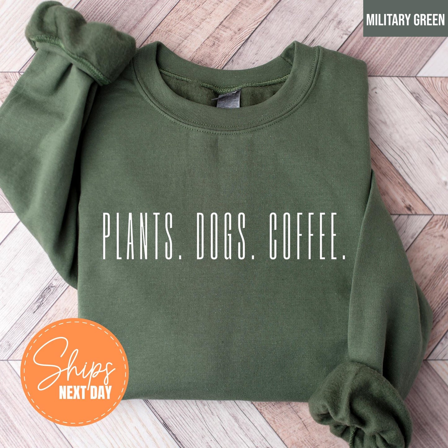 Gildan 18000 Crewneck: Cute Dog & Plant Lover Sweatshirt, Perfect Gift for Dog Moms, Cozy Outfit for Women, Ideal Fall Aesthetic