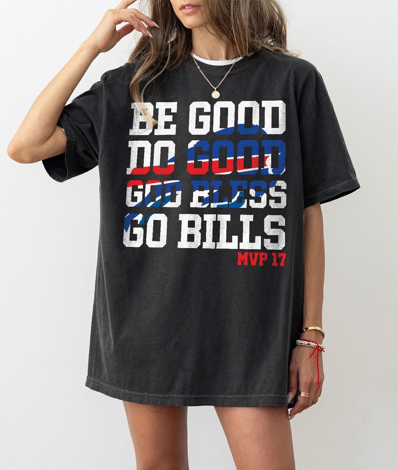 Be Good Do Good God Bless 17 Unisex Heavy Cotton Tee, Gildan 5000, Josh Allen Fan Shirt, Game Day Outfit, Bills Mafia Gift, Printify Choice