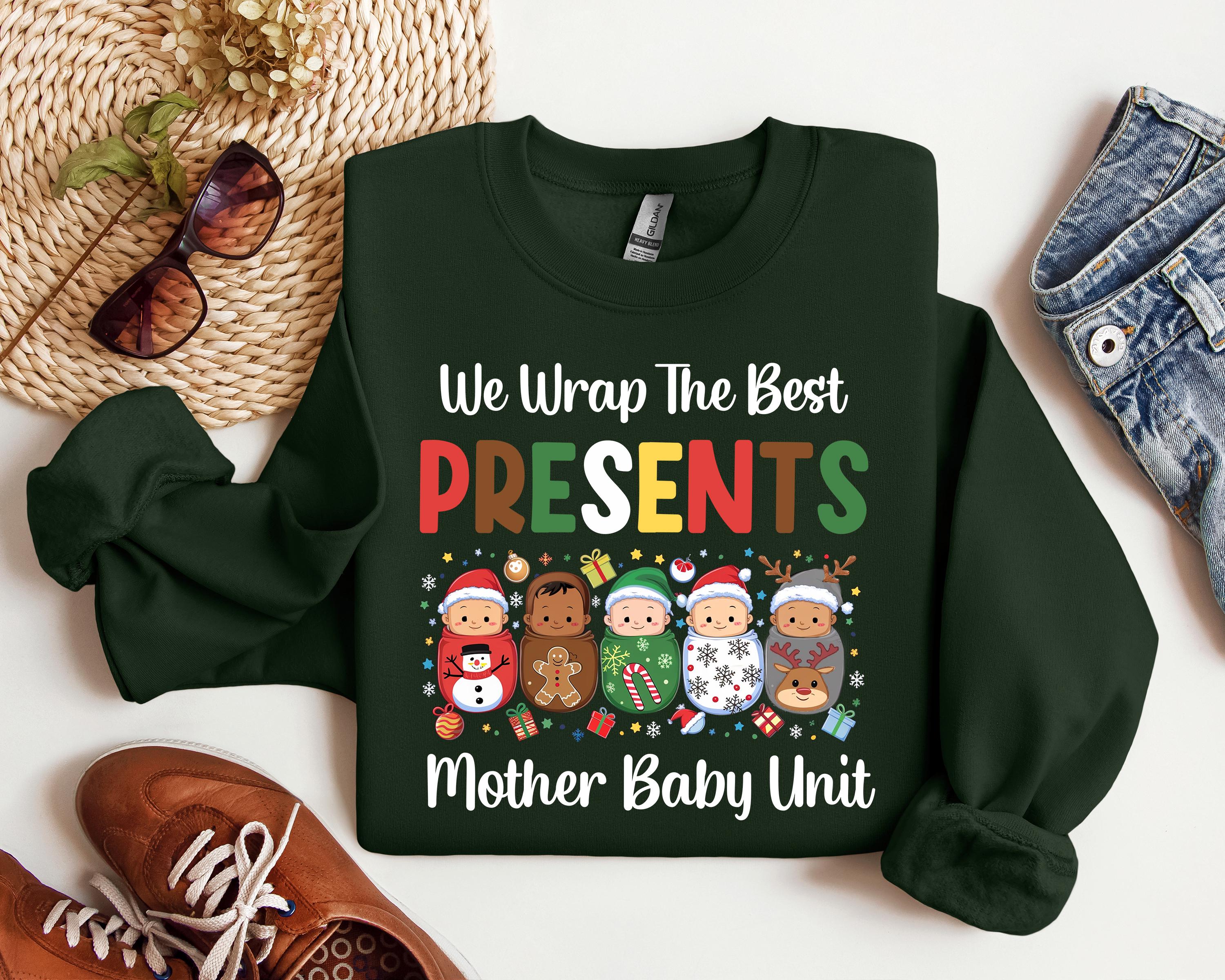 ✨ Cozy Gildan 18000 Christmas Sweatshirt for Women - Perfect Holiday Gift, MBU RN Postpartum Crew, Aesthetic & Durable Printify Choice ✨