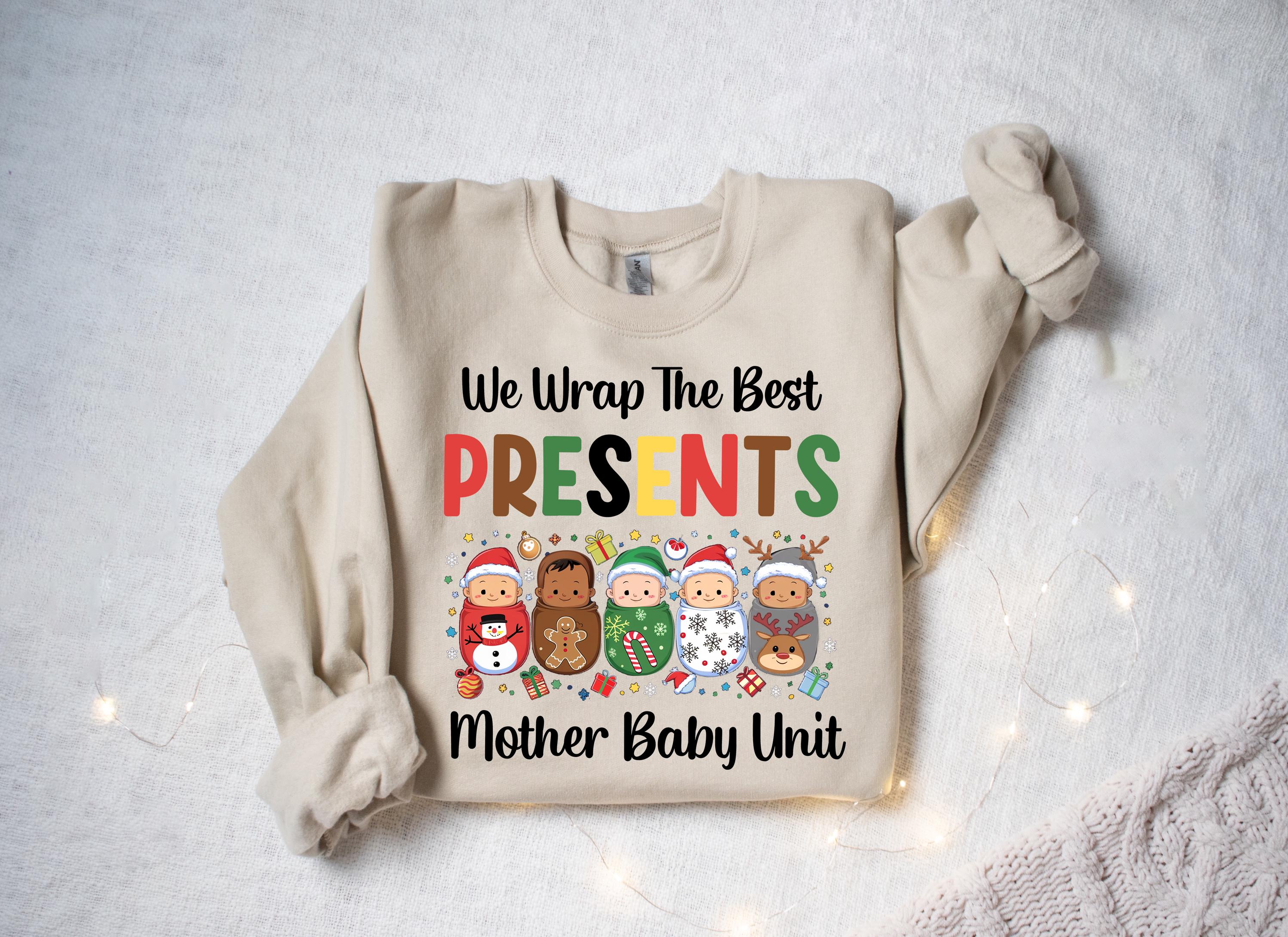 ✨ Cozy Gildan 18000 Christmas Sweatshirt for Women - Perfect Holiday Gift, MBU RN Postpartum Crew, Aesthetic & Durable Printify Choice ✨