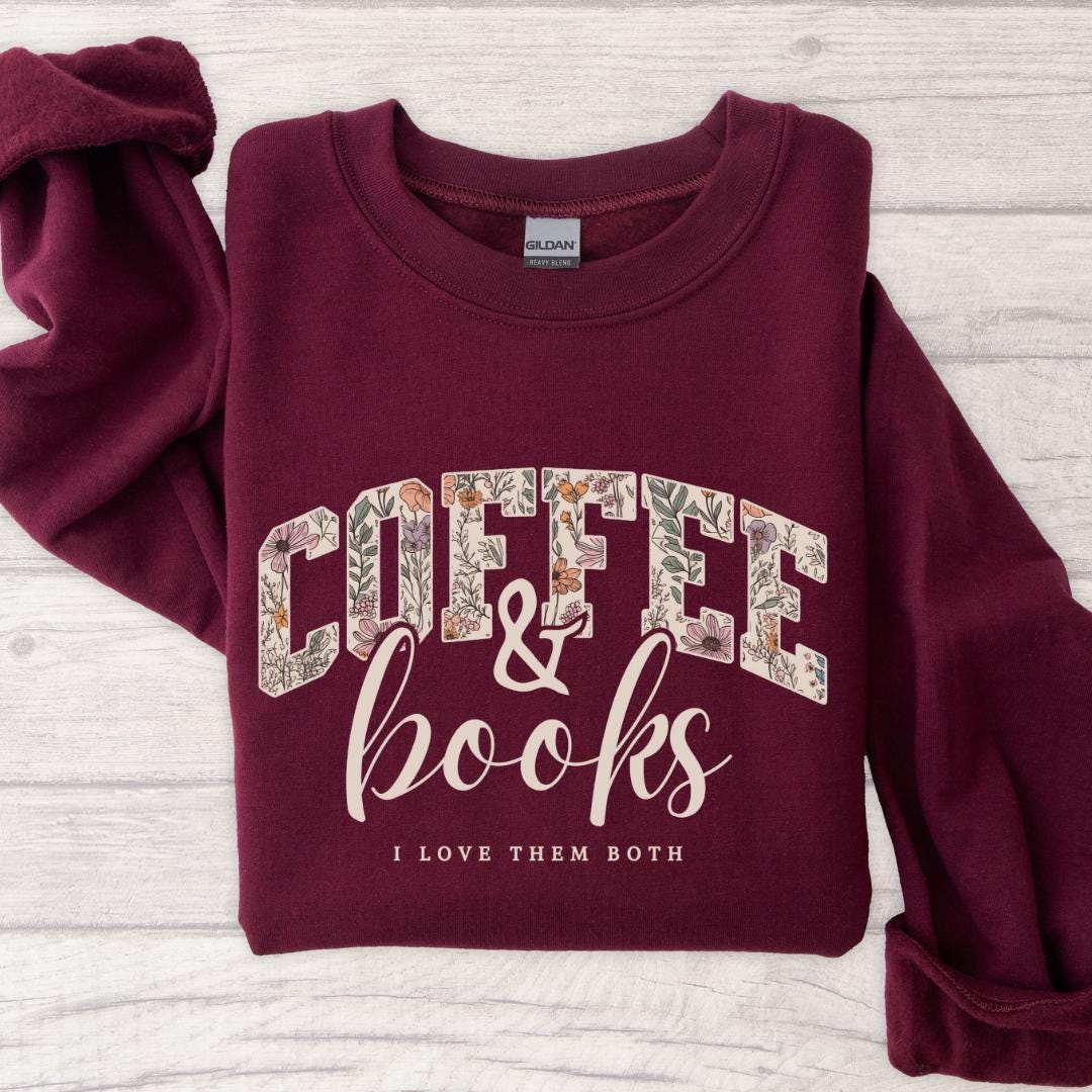 Cozy Comfort Colors® 1717 Coffee & Books Unisex T-shirt Book Lover Gift Perfect Fall Outfit