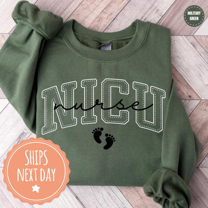 Gildan 18000 Neonatal ICU Nurse Sweatshirt - Cozy Gift for Women - Printify Choice for NICU Professionals