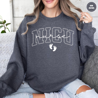Gildan 18000 Neonatal ICU Nurse Sweatshirt - Cozy Gift for Women - Printify Choice for NICU Professionals