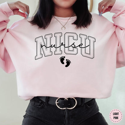Gildan 18000 Neonatal ICU Nurse Sweatshirt - Cozy Gift for Women - Printify Choice for NICU Professionals