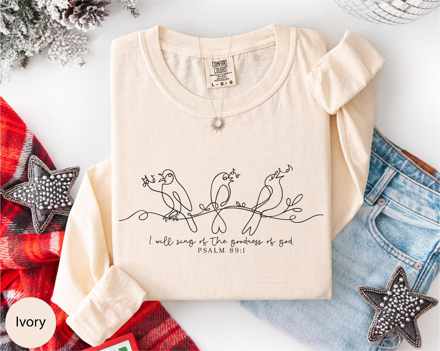 Gildan 18000 Christian Long Sleeve Tee, Comfort Colors® Bible Verse Shirt, Cozy Unisex Sweatshirt for Women, Perfect Gift, Printify Choice