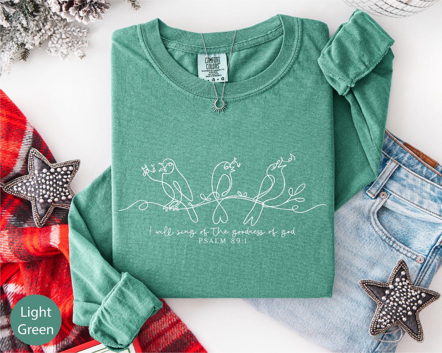 Gildan 18000 Christian Long Sleeve Tee, Comfort Colors® Bible Verse Shirt, Cozy Unisex Sweatshirt for Women, Perfect Gift, Printify Choice