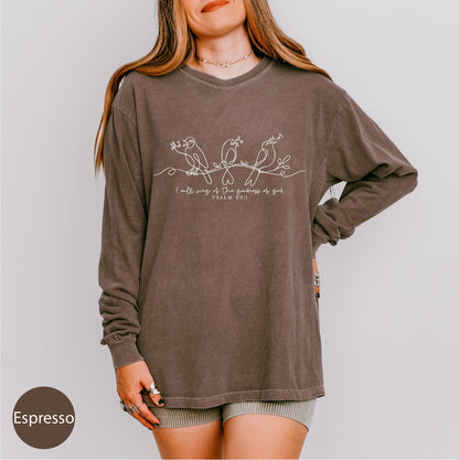 Gildan 18000 Christian Long Sleeve Tee, Comfort Colors® Bible Verse Shirt, Cozy Unisex Sweatshirt for Women, Perfect Gift, Printify Choice