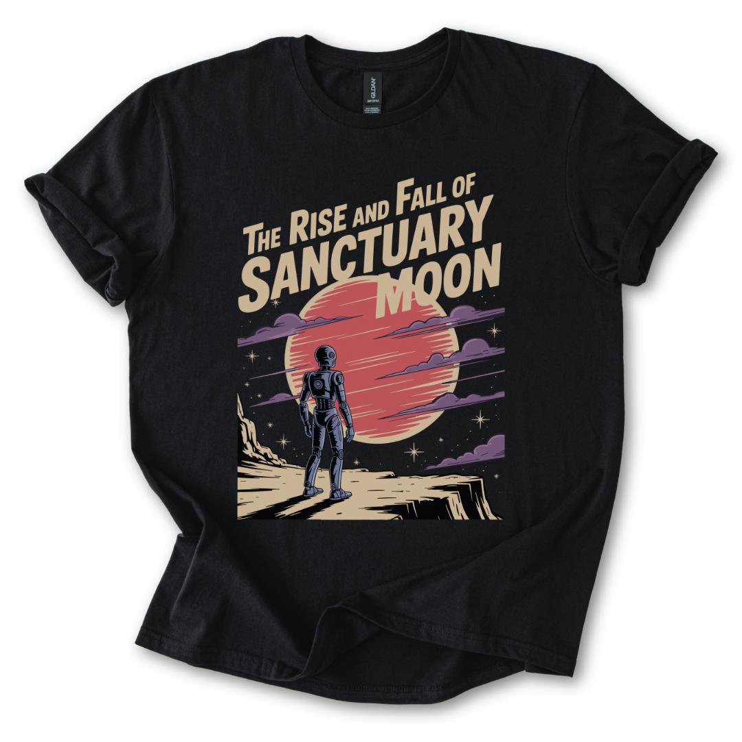 Unisex Heavy Cotton Tee: Gildan 5000 Retro Sci-Fi Graphic for Book Lovers, Murderbot Diaries Gift, Printify Choice