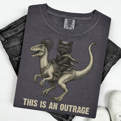 Comfort Colors® 1717 Unisex Gamer Cat Dino Tee - SwiftPOD Gift for Bookish Fantasy Lovers