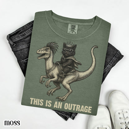Comfort Colors® 1717 Unisex Gamer Cat Dino Tee - SwiftPOD Gift for Bookish Fantasy Lovers