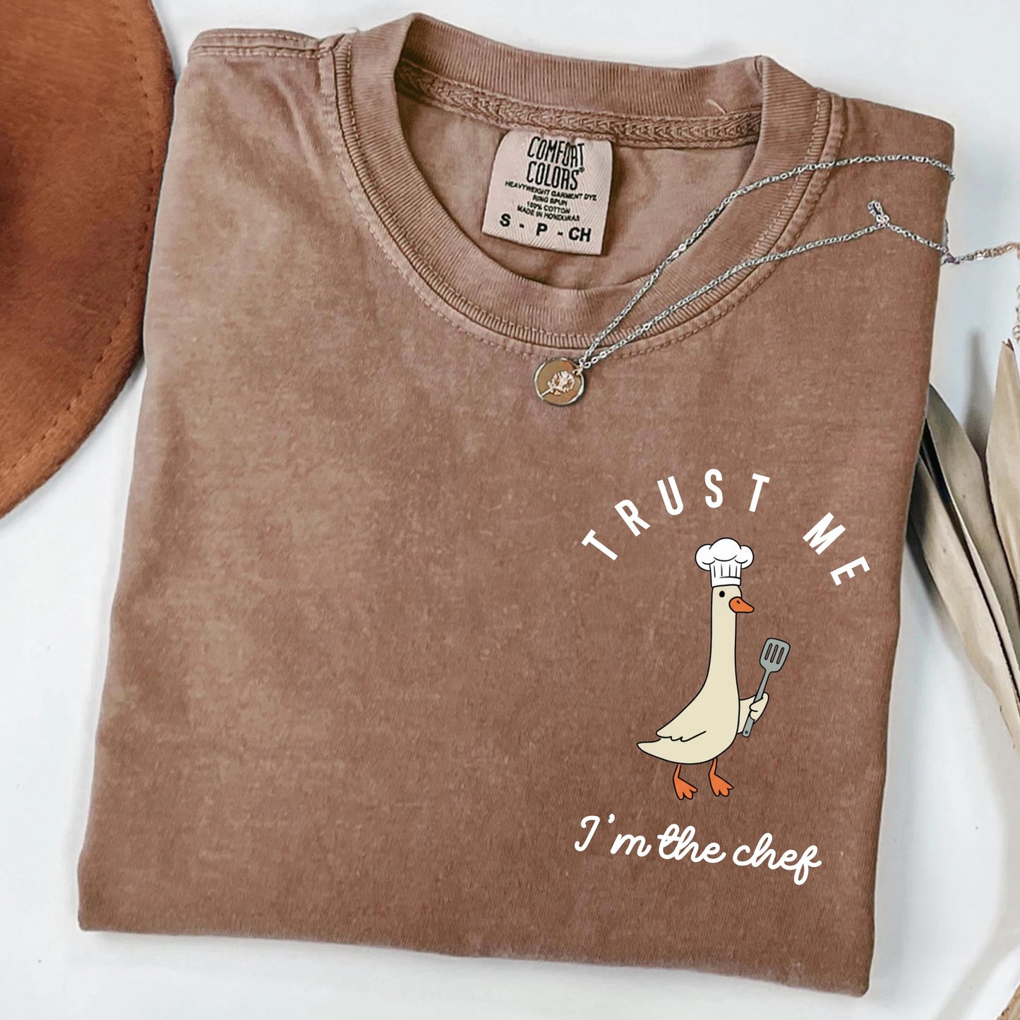 Comfort Colors® 1717 Funny Chef Goose Shirt – Trust Me I'm the Chef Tee, Unisex Garment-Dyed T-shirt by SwiftPOD, Perfect Cooking Gift for Foodie L...