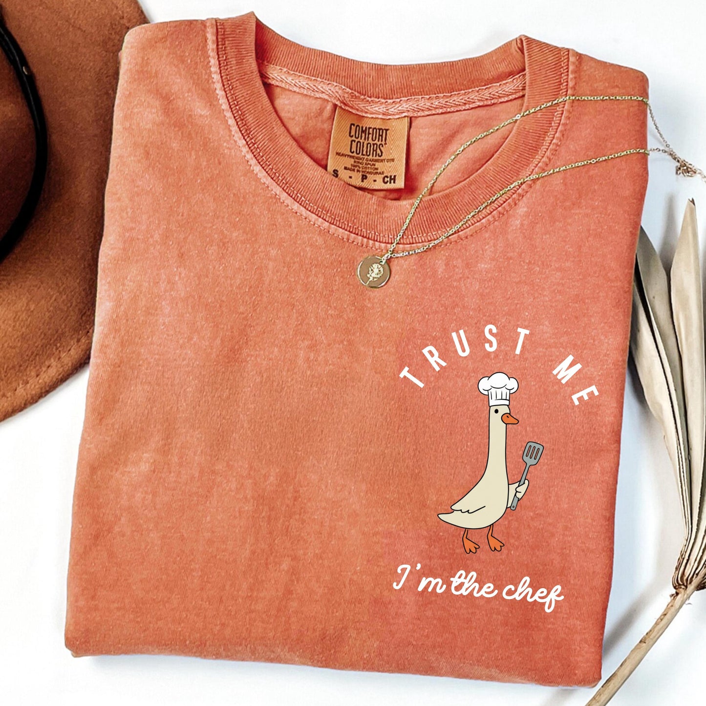 Comfort Colors® 1717 Funny Chef Goose Shirt – Trust Me I'm the Chef Tee, Unisex Garment-Dyed T-shirt by SwiftPOD, Perfect Cooking Gift for Foodie L...