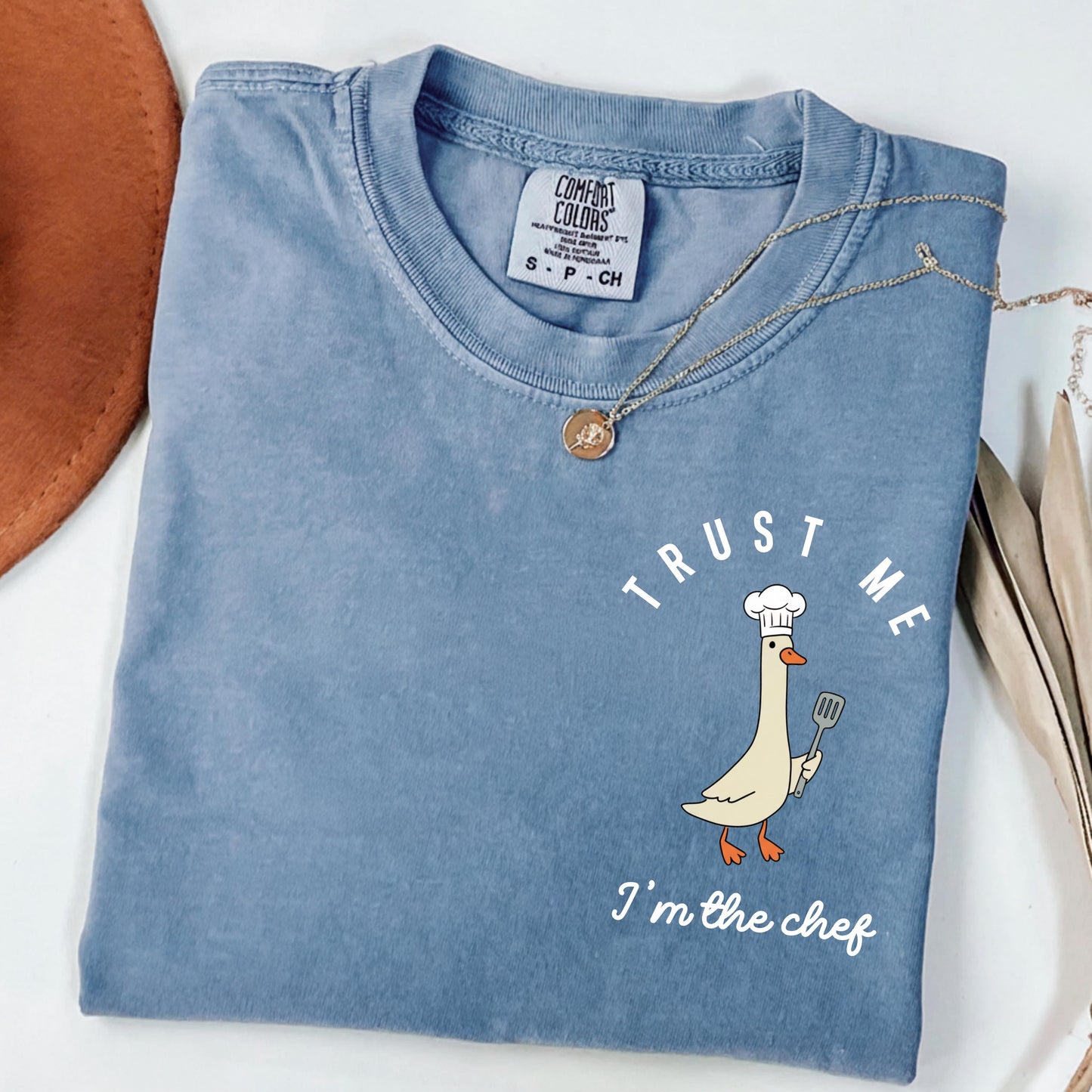 Comfort Colors® 1717 Funny Chef Goose Shirt – Trust Me I'm the Chef Tee, Unisex Garment-Dyed T-shirt by SwiftPOD, Perfect Cooking Gift for Foodie L...