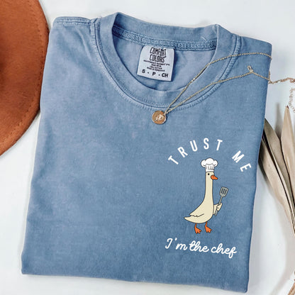 Comfort Colors® 1717 Funny Chef Goose Shirt – Trust Me I'm the Chef Tee, Unisex Garment-Dyed T-shirt by SwiftPOD, Perfect Cooking Gift for Foodie L...