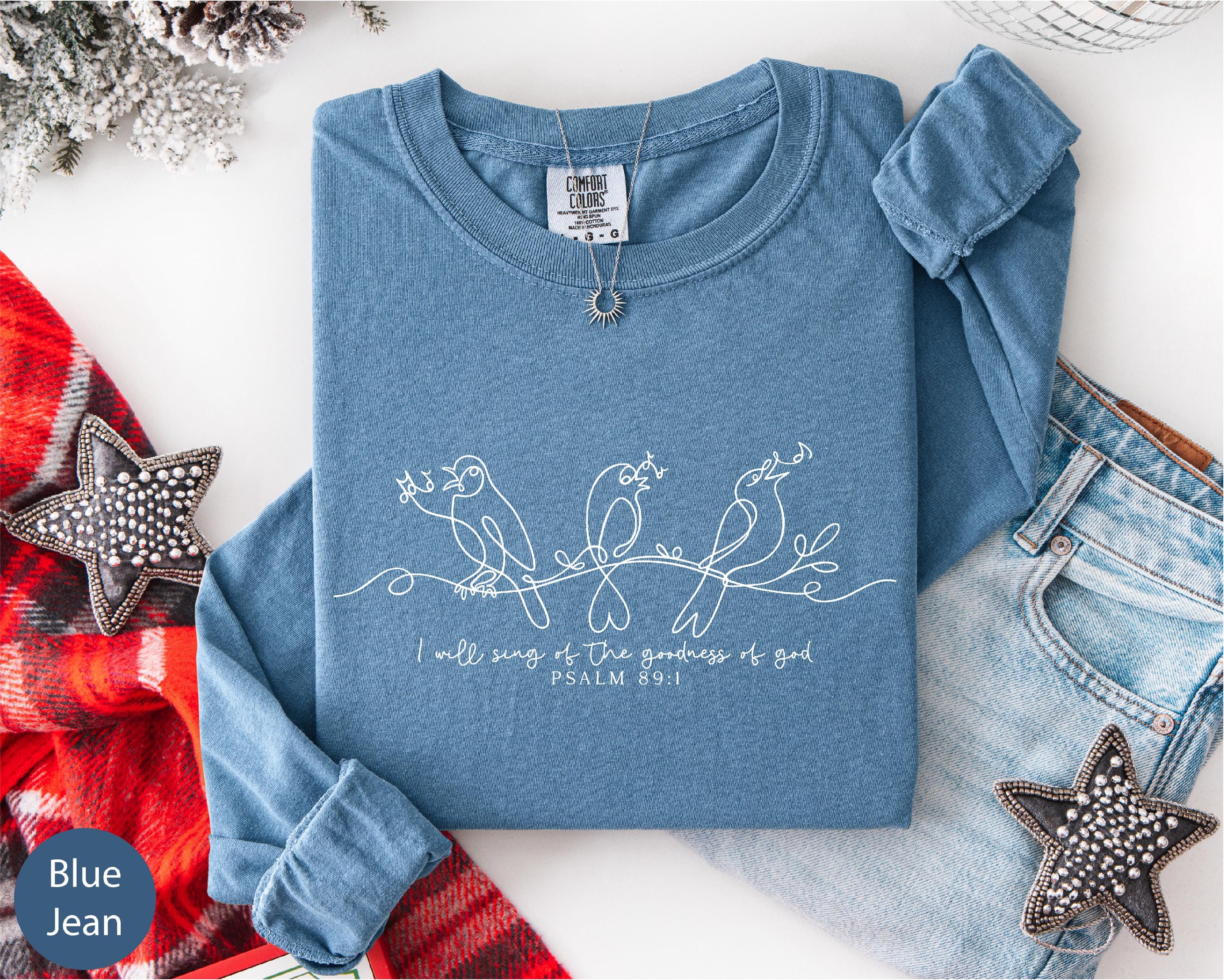 Gildan 18000 Christian Long Sleeve Tee, Comfort Colors® Bible Verse Shirt, Cozy Unisex Sweatshirt for Women, Perfect Gift, Printify Choice