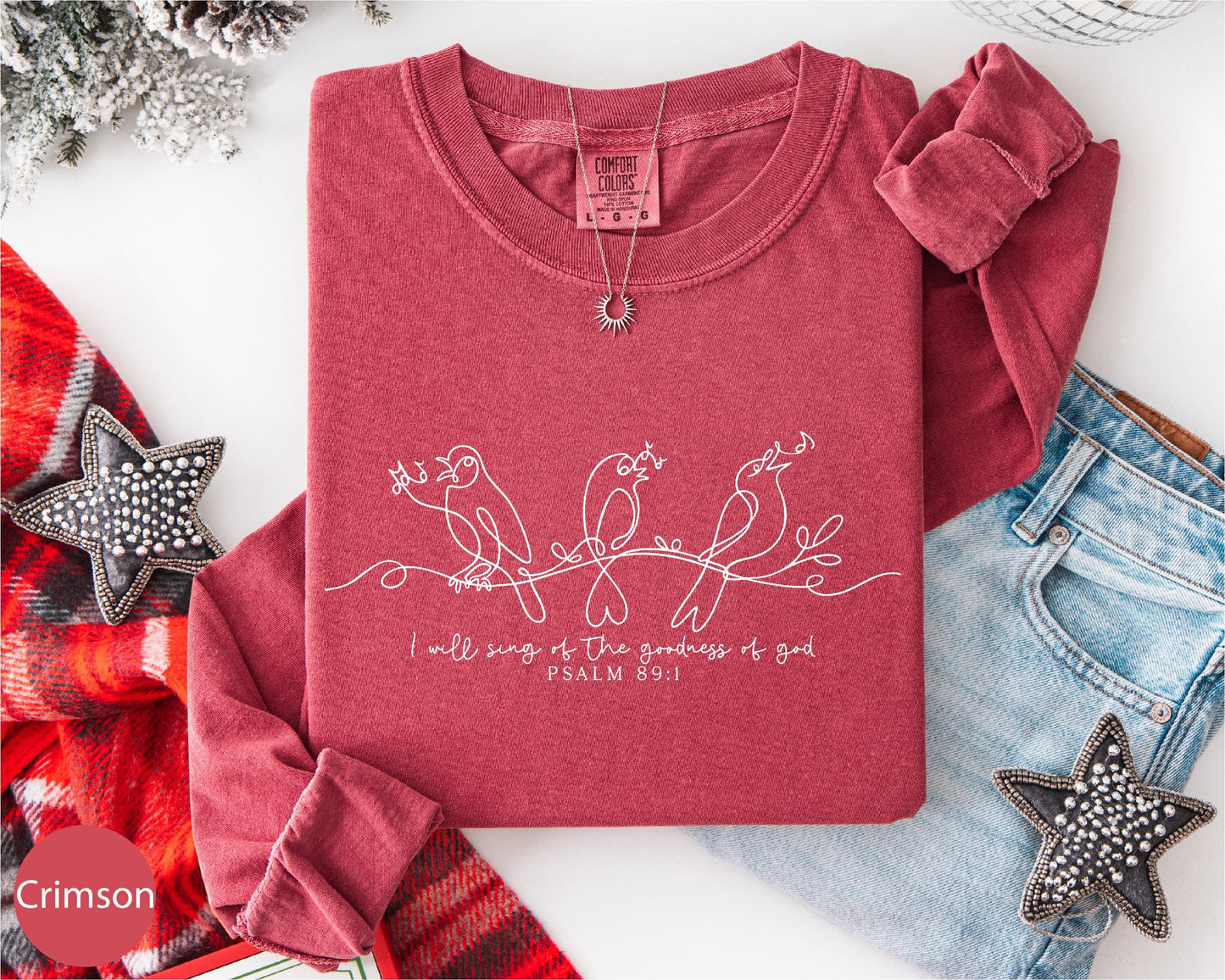 Gildan 18000 Christian Long Sleeve Tee, Comfort Colors® Bible Verse Shirt, Cozy Unisex Sweatshirt for Women, Perfect Gift, Printify Choice