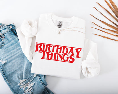 Cozy Birthday Things Sweatshirt Gift - Gildan 18000 Unisex Crewneck for Women & Men Printify Choice for Viral Outfits