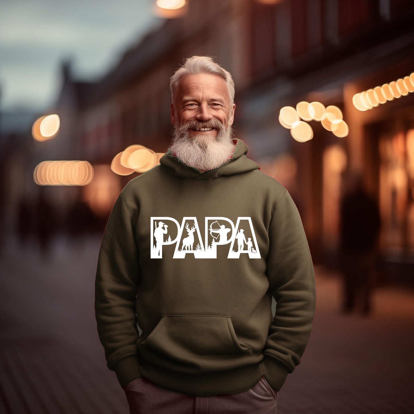 ✨ Gildan 18000 Hunting Papa Sweatshirt - Cozy Gift for Dad, Men's Hunting Season Outfit, Printify Choice ✨