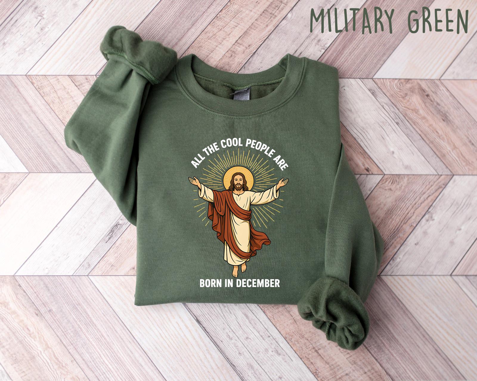 Gildan 18000 December Birthday Shirt - Cozy Unisex Sweatshirt for Christmas, Jesus, and All Cool People, Printify Choice Gift