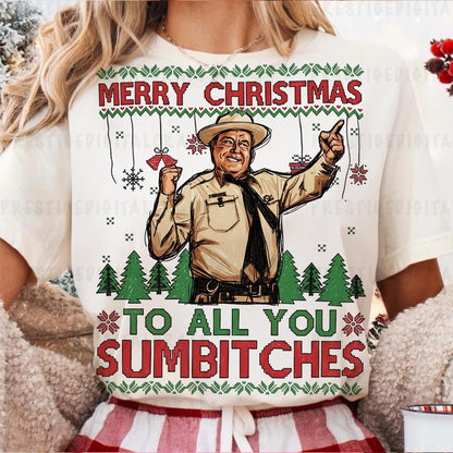 Gildan 18000 Smokey Bandit Xmas Sweatshirt: Funny Ugly Christmas Gift, Cozy Unisex Crewneck for Men & Women, Durable Printify Choice