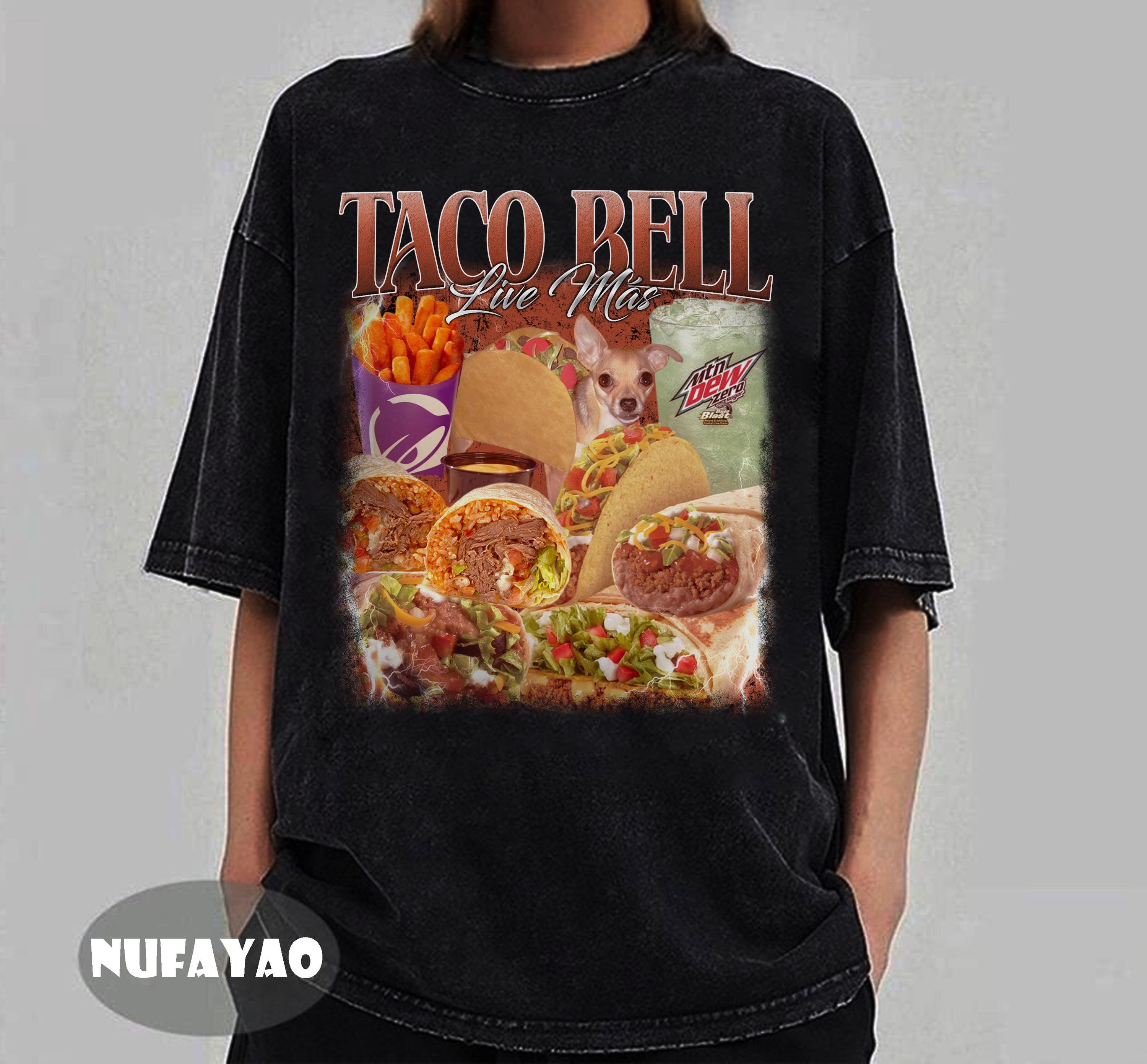 Vintage 90s Taco Bell T-Shirt, Unisex Heavy Cotton Tee by Gildan 5000, Perfect for Retro Aesthetic Outfits, Printify Choice, Great Gift for Men & W...