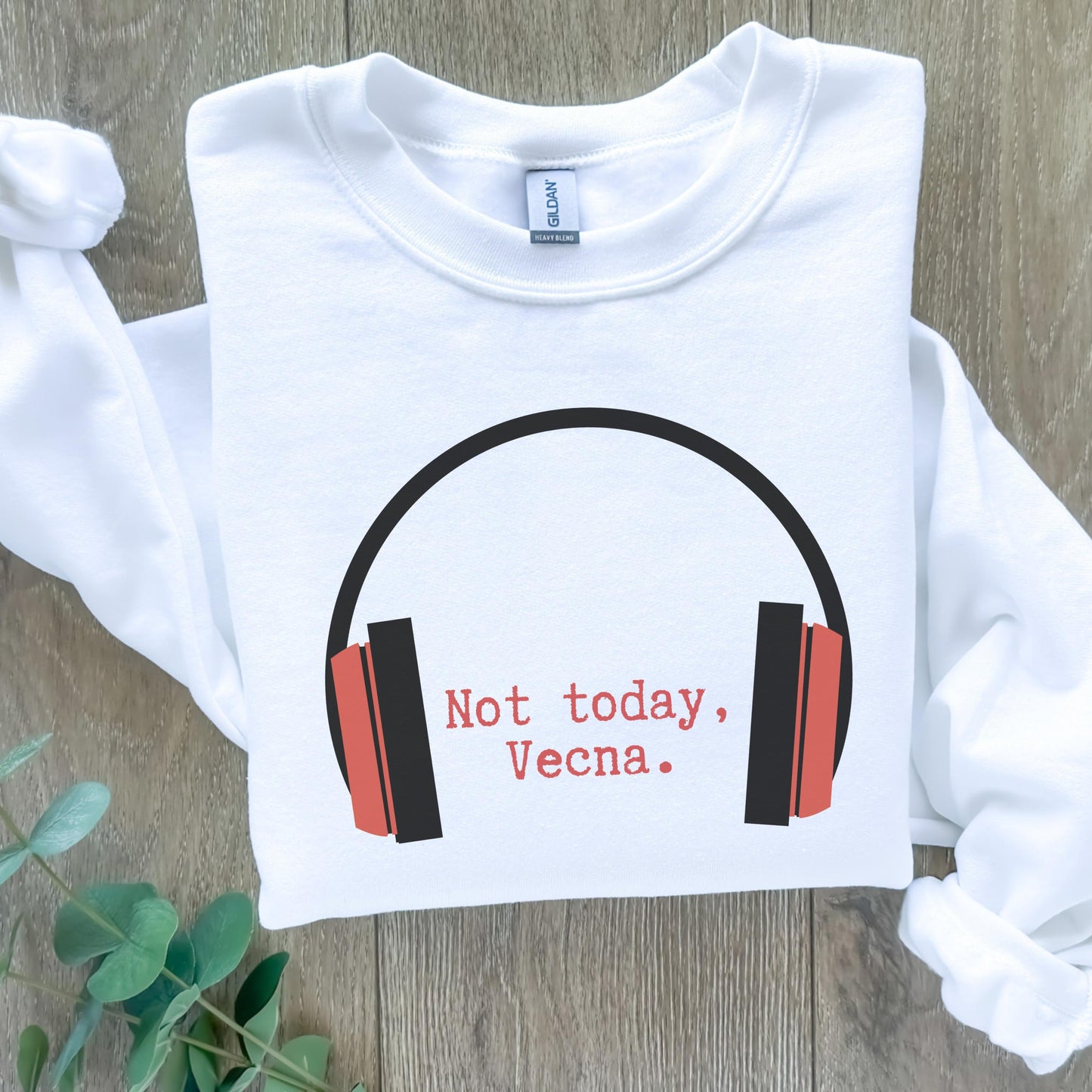 Not Today Vecna Gildan 18000 Sweatshirt for 80s Music Fans, Cozy Unisex Gift, Sci-Fi TV Show Inspired, Printify Choice