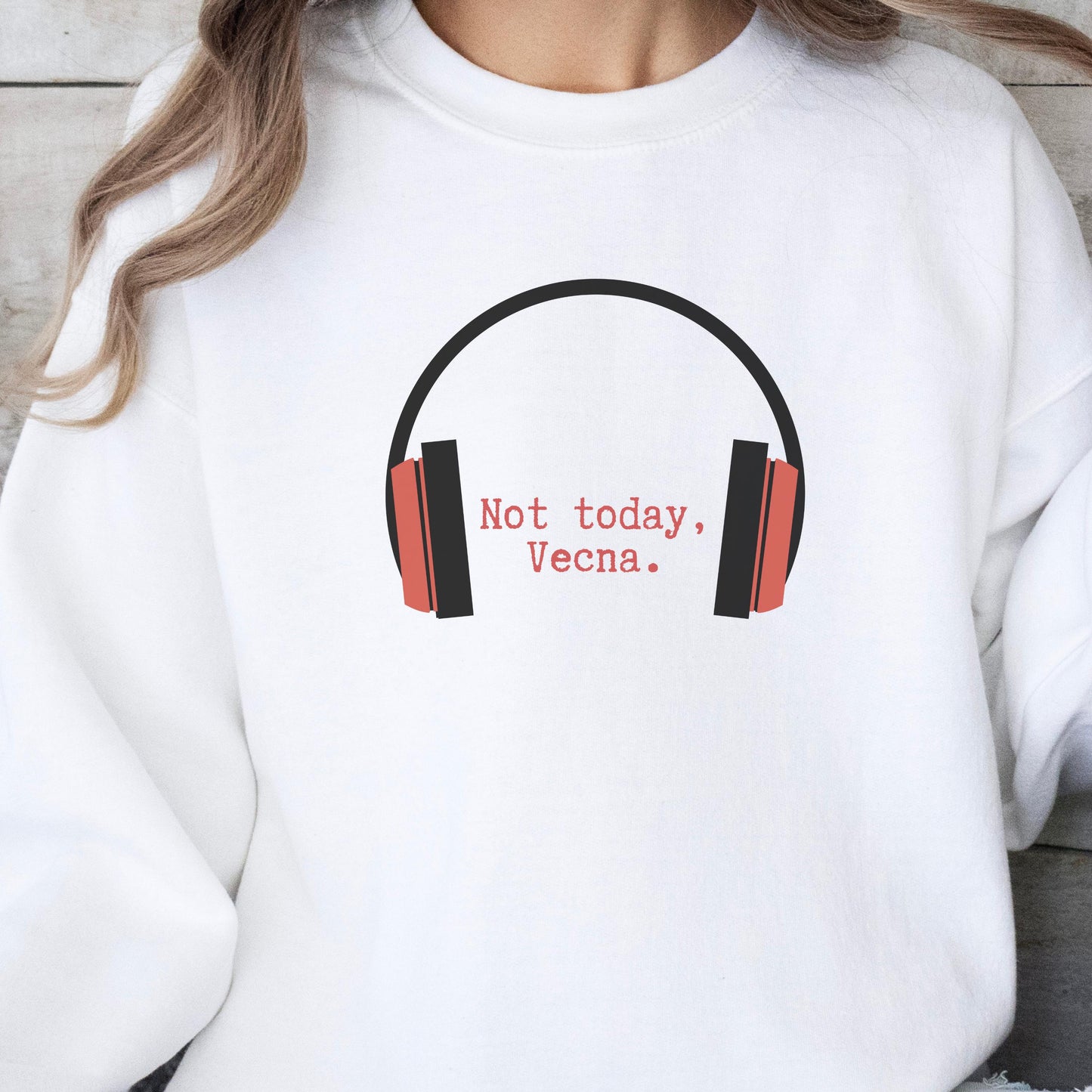 Not Today Vecna Gildan 18000 Sweatshirt for 80s Music Fans, Cozy Unisex Gift, Sci-Fi TV Show Inspired, Printify Choice