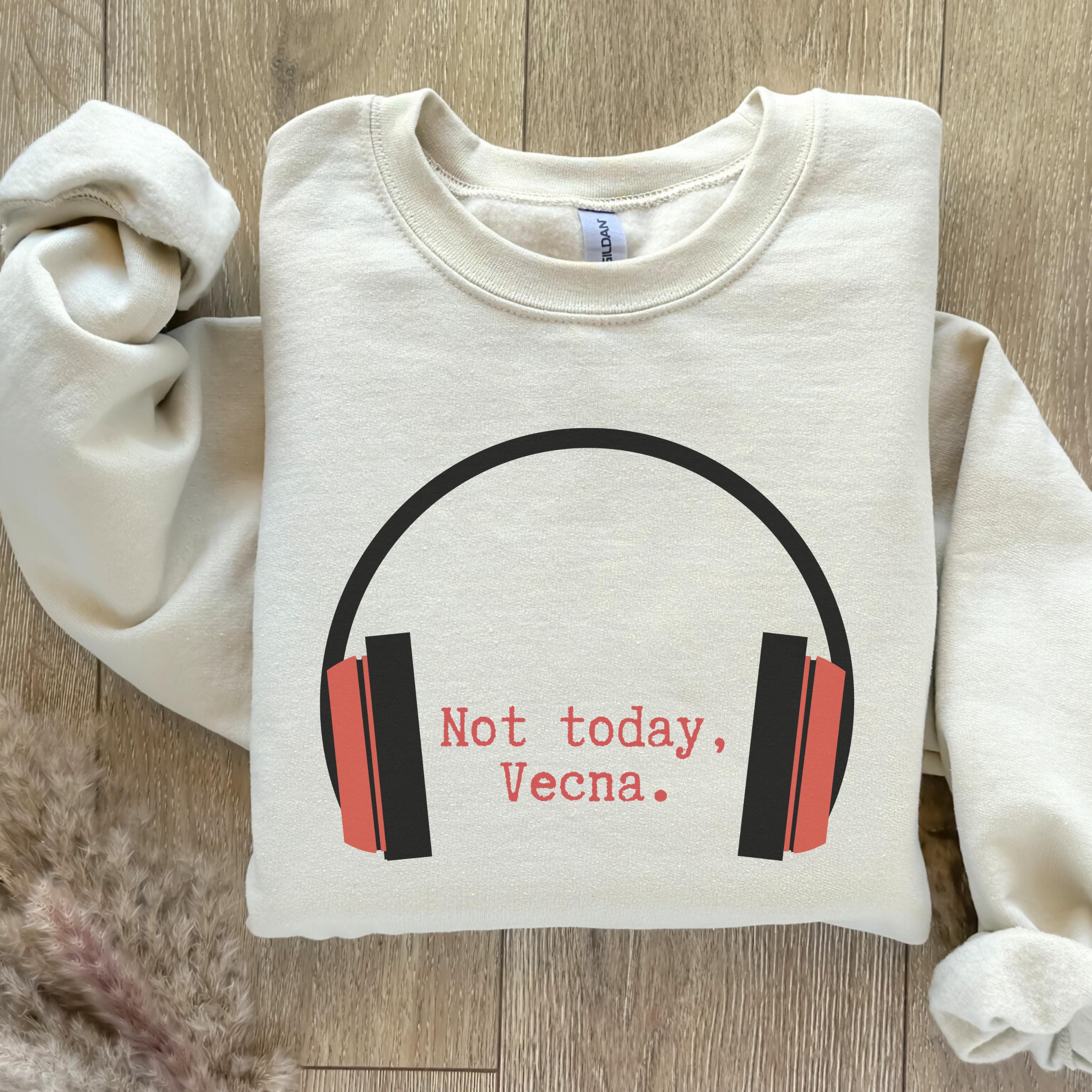 Not Today Vecna Gildan 18000 Sweatshirt for 80s Music Fans, Cozy Unisex Gift, Sci-Fi TV Show Inspired, Printify Choice