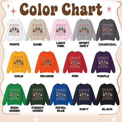 ✨Cozy Gildan 18000 Christmas Tree Sweatshirt - Perfect Wizard Gift✨ Unisex, Durable, Printify Choice for Magical Holiday Outfits