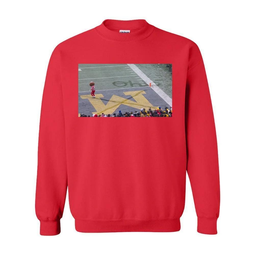 Cozy Brutus Ohio Snow Fan Football Tee, Gildan 18000 Unisex Sweatshirt, Printify Favorite, Perfect Gift for Fans