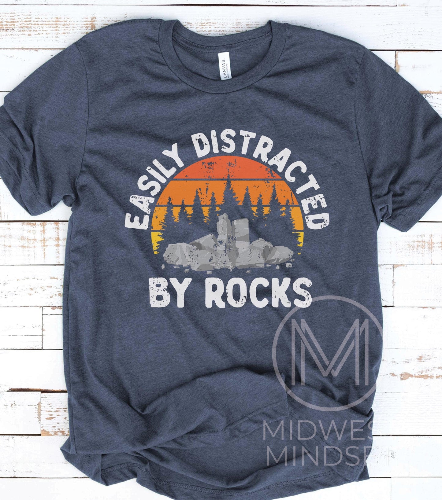 Easily Distracted By Rocks Shirt - Gildan 5000 Unisex Heavy Cotton Tee, Perfect Gift for Geologists & Students, Printify Choice 4