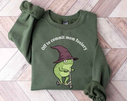 ✨Gildan 18000 Mama Frog Sweatshirt: Cozy Pregnancy Reveal Crewneck for Women✨