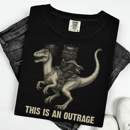 Comfort Colors® 1717 Unisex Gamer Cat Dino Tee - SwiftPOD Gift for Bookish Fantasy Lovers