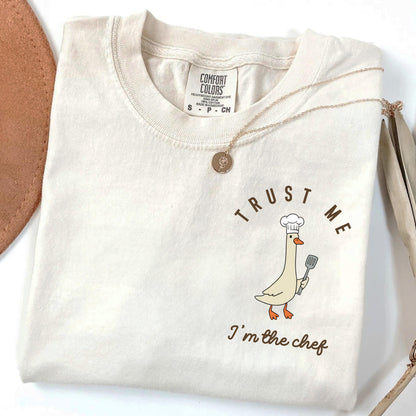 Comfort Colors® 1717 Funny Chef Goose Shirt – Trust Me I'm the Chef Tee, Unisex Garment-Dyed T-shirt by SwiftPOD, Perfect Cooking Gift for Foodie L...