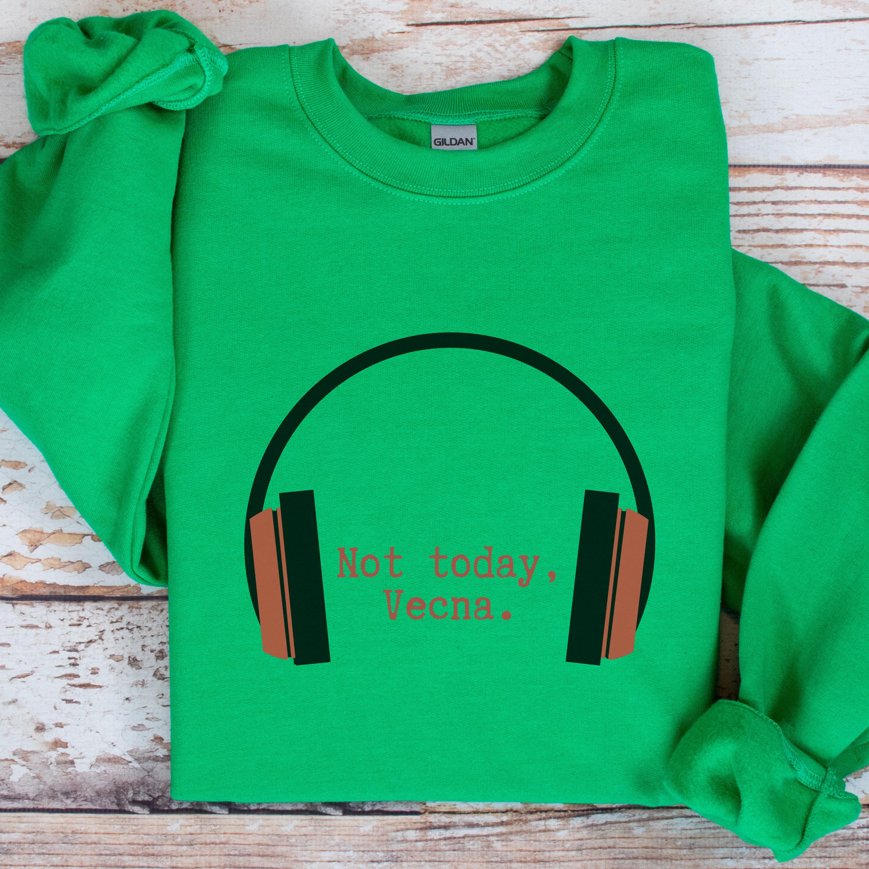 Not Today Vecna Gildan 18000 Sweatshirt for 80s Music Fans, Cozy Unisex Gift, Sci-Fi TV Show Inspired, Printify Choice