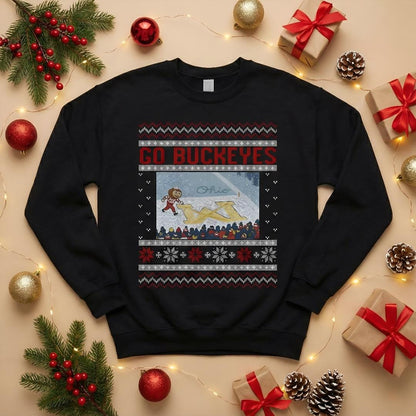 Brutus Ohio State Rivalry Sweatshirt, Gildan 18000 Crewneck for Game Day, Cozy Unisex Gift, Funny Brutus vs Michigan, Printify Choice