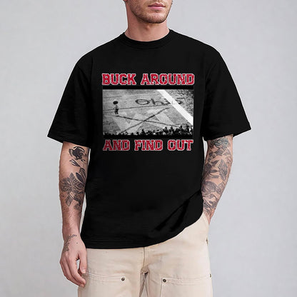 Brutus Ohio State Snow Fan Football Shirt, Gildan 5000 Unisex Heavy Cotton Tee, Funny Game Day Gift, Printify Choice for Michigan vs. Ohio Fans