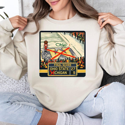 Ohio State Rivalry Gildan 18000 Crewneck: Unisex Game Day Sweatshirt for Fans, Cozy & Durable, Perfect for Brutus vs Michigan Showdowns