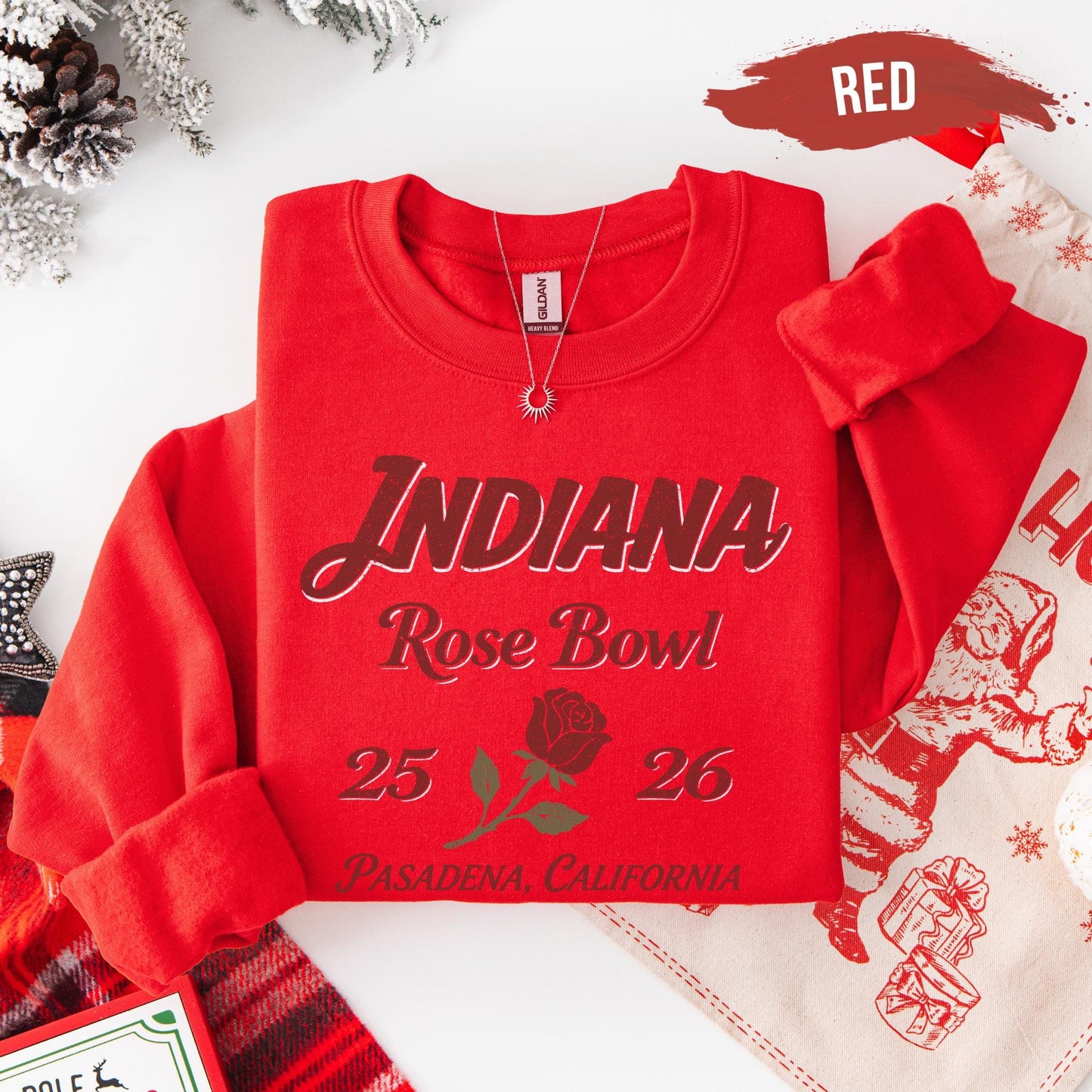 Gildan 18000 Rose Bowl Indiana Sweatshirt - Cozy Unisex Crewneck for Women & Men - Perfect Gift & Viral Outfit Choice