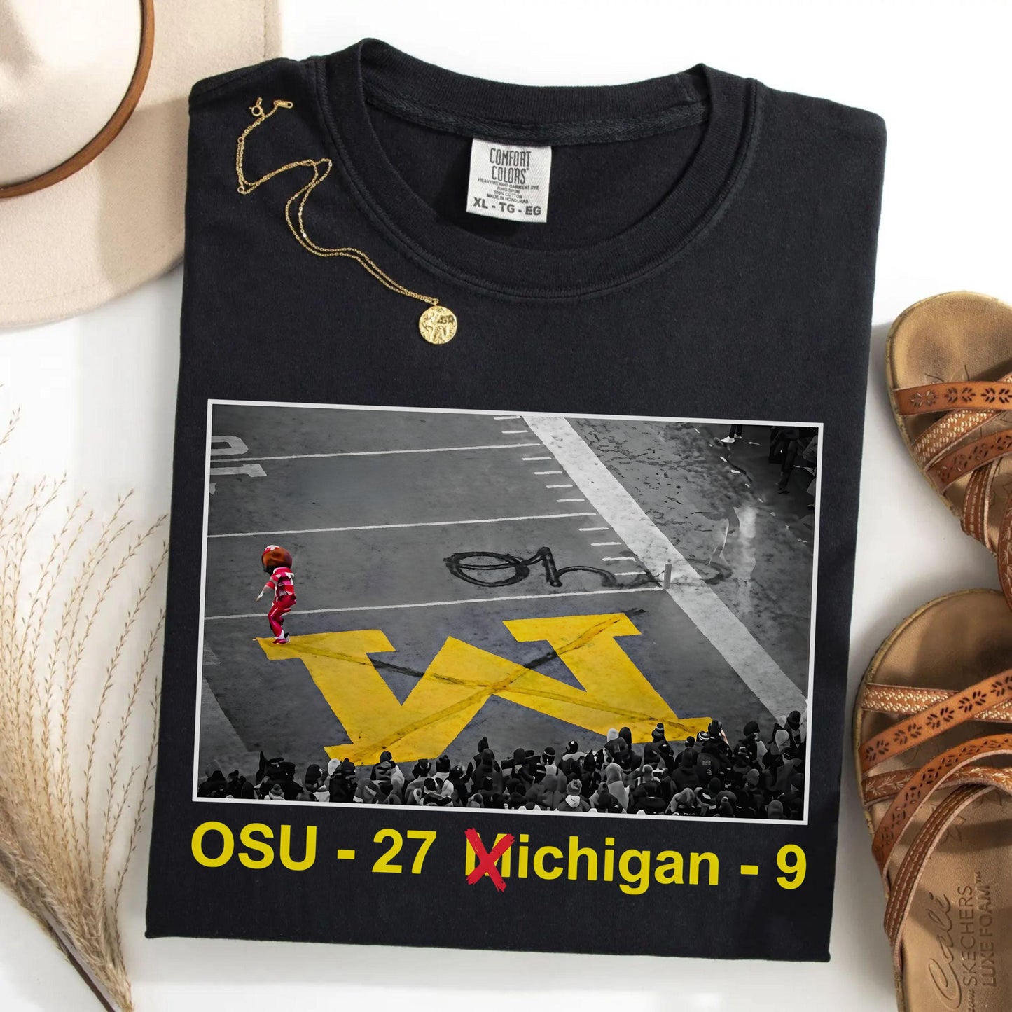 Brutus Ohio State Unisex Garment-Dyed T-shirt, Comfort Colors® 1717, Ohio vs Michigan Rivalry Gift, Football Fan Aesthetic Outfit