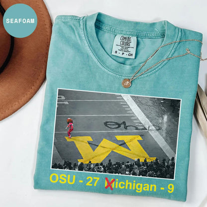 Brutus Ohio State Unisex Garment-Dyed T-shirt, Comfort Colors® 1717, Ohio vs Michigan Rivalry Gift, Football Fan Aesthetic Outfit