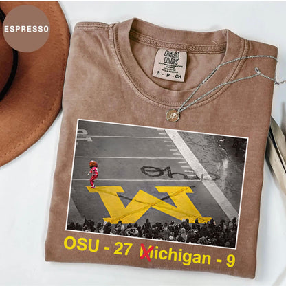 Brutus Ohio State Unisex Garment-Dyed T-shirt, Comfort Colors® 1717, Ohio vs Michigan Rivalry Gift, Football Fan Aesthetic Outfit