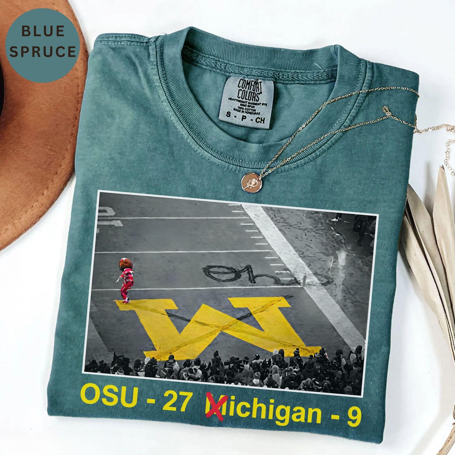 Brutus Ohio State Unisex Garment-Dyed T-shirt, Comfort Colors® 1717, Ohio vs Michigan Rivalry Gift, Football Fan Aesthetic Outfit