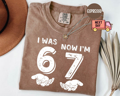 Comfort Colors® 1717 Unisex Garment-Dyed T-shirt, Funny 7th Birthday Meme Shirt, SwiftPOD Kids Gift, Trendy Outfit for Boys and Girls